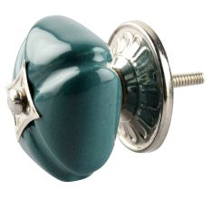 Solid Forest Green Square Ceramic Furniture Knob Online